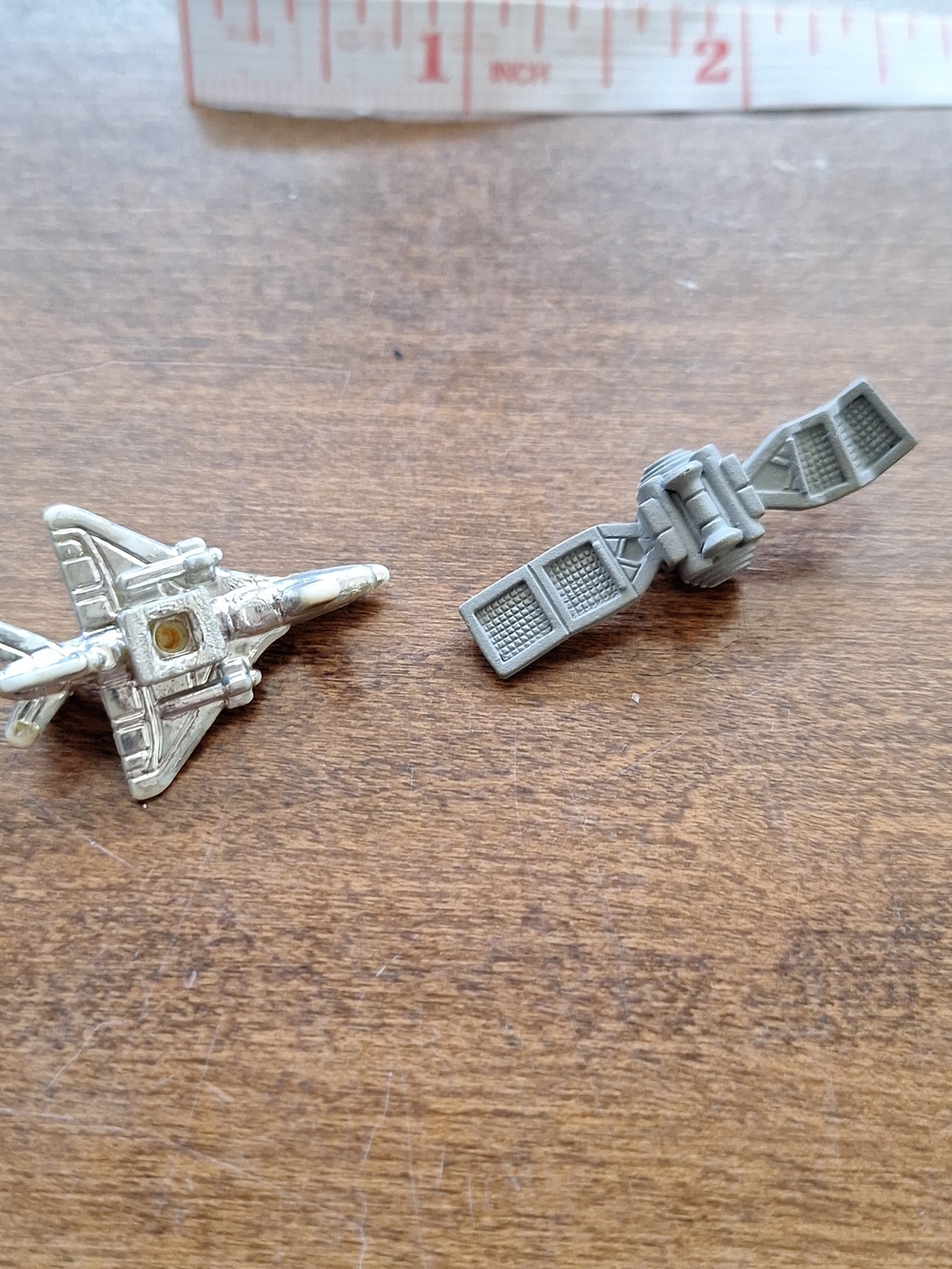 Space Miniature Toy Jet and Satellite Pieces - Beige & Gray - Picture 3 of 3
